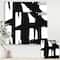 Designart - Black & White Crossing Paths II - Modern & Contemporary Canvas Artwork